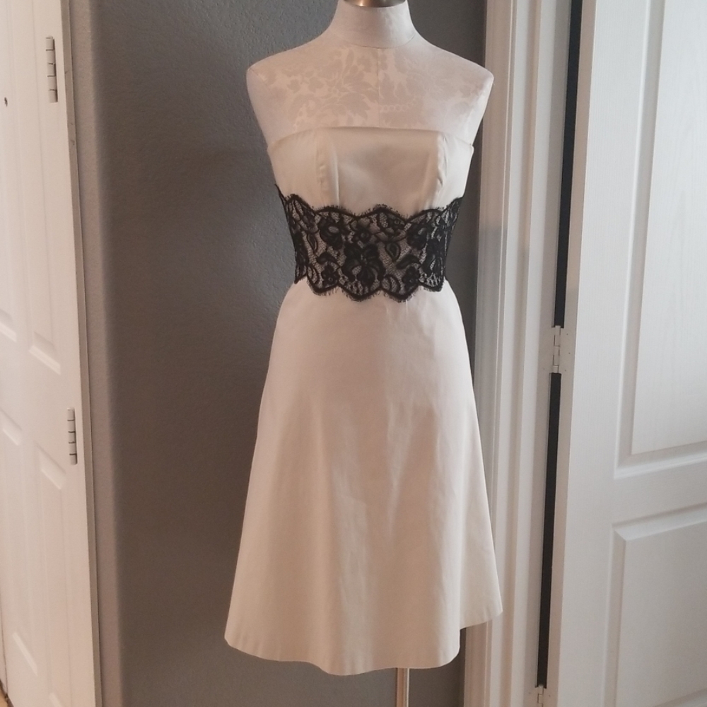 White house black market dress with black lace